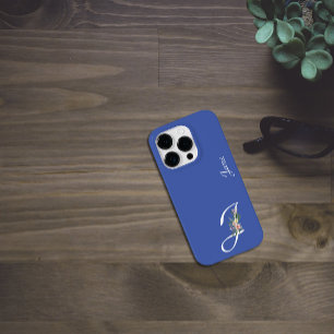 Floral Monogram J Retirement Case-Mate iPhone 14 Pro Hülle