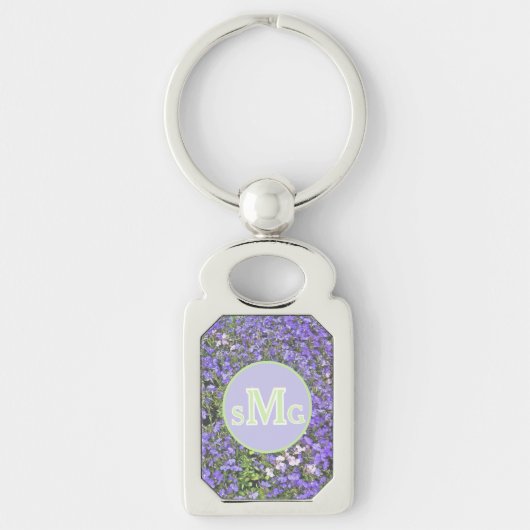 FLORAL MONOGRAM KEYRING SCHLÜSSELANHÄNGER (Vorderseite)