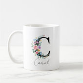 Floral Monogram – Letter C Kaffeetasse (Links)