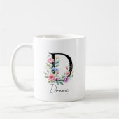 Floral Monogram – Letter D Kaffeetasse (Links)