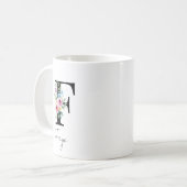 Floral Monogram – Letter F Kaffeetasse (Vorderseite Links)
