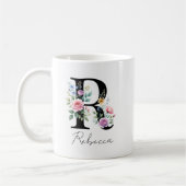 Floral Monogram – Letter R Kaffeetasse (Links)