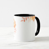 Floral Monogram Mug – Elegant Letter K Coffee Cup Tasse (VorderseiteRechts)