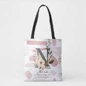 Floral Monogram N – Radiant Botanical Letter N Tasche (Vorderseite)