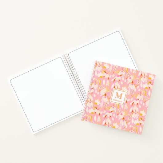 Floral Monogram Notebook Journal Notizblock (Innenseite)