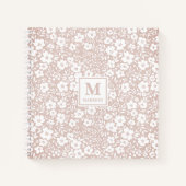 Floral Monogram Notebook Journal Notizblock (Vorderseite)