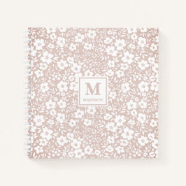 Floral Monogram Notebook Journal Notizblock