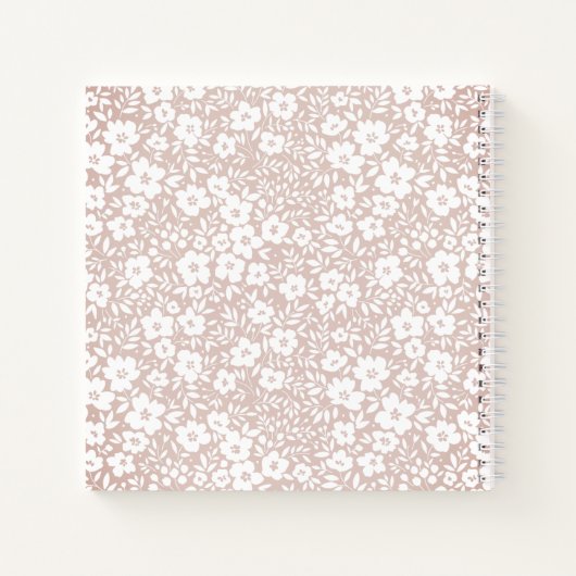 Floral Monogram Notebook Journal Notizblock (Rückseite)