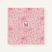 Floral Monogram Notebook Journal