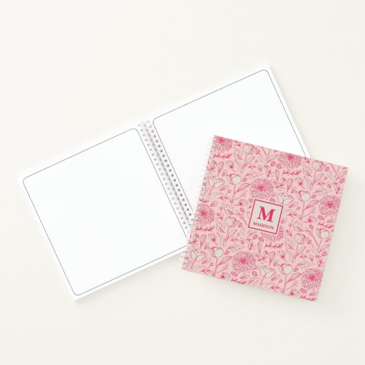 Floral Monogram Notebook Journal Notizblock (Innenseite)