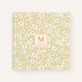 Floral Monogram Notebook Journal Notizblock (Vorderseite)