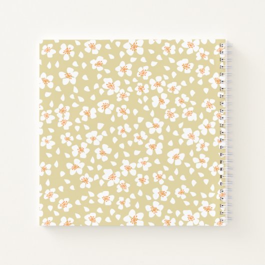 Floral Monogram Notebook Journal Notizblock (Rückseite)
