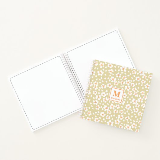 Floral Monogram Notebook Journal Notizblock (Innenseite)