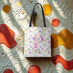 Floral Monogram - Paisleys Bloom Design P Tasche