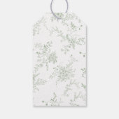 Floral Monogram Sage Green Wedding Geschenkanhänger (Rückseite)