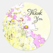 Floral Monogram Sticker (Vorderseite)