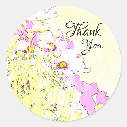 Floral Monogram Sticker (Vorderseite)