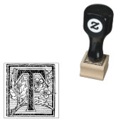 Floral Monogram Vintager Zierbrief T Gummistempel (Stempel)