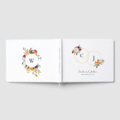 Floral Monogram Wedding Guest Book Gästebuch (Voll)