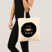 Floral Monogram Wedding Tasche (Vorderseite (Produkt))