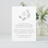 Floral Monogram Wreath Wedding Digital Enclosure Einladung (Stehend Vorderseite)