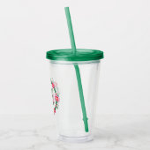 Floral Monogramm Acryltrinkbecher (Links)