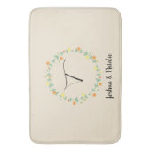 Floral Monogramm Badematte (Vorderseite Vertikal)