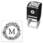 Floral Monogramm-Briefmarke Permastempel (Beispiel)