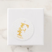 Floral monogramm Buchstabe F für Fiona Geschenkanhänger (Mit Box)