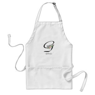 Floral Monogramm Buchstabe G Schürze für das Ruhes