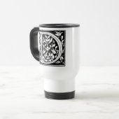 Floral Monogramm "D" - Tasse (Vorderseite Links)