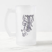 Floral Monogramm "F" - Tasse (Links)