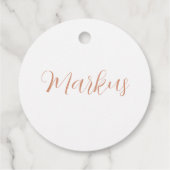 Floral Monogramm Geschenkanhänger (Rückseite)