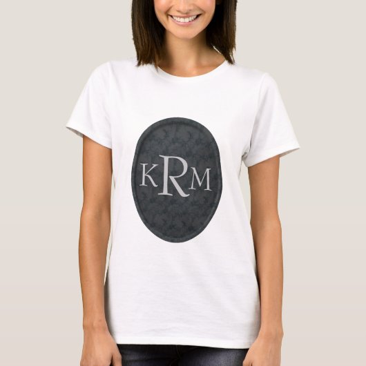 Floral Monogramm Ihre ersten T-Shirt (Vorderseite)