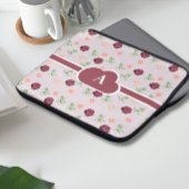 Floral Monogramm Laptopschutzhülle