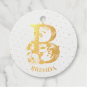 Floral monogramm leter B ist für Brenda Geschenkanhänger (Vorderseite)