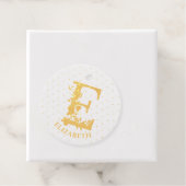 Floral monogramm Letter E für Elisabeth Geschenkanhänger (Mit Box)