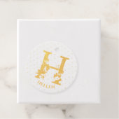 Floral monogramm letter H für Hellen Geschenkanhänger (Mit Box)