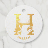 Floral monogramm letter H für Hellen Geschenkanhänger (Vorderseite)