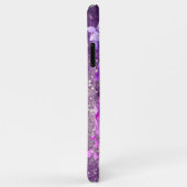 *~* Floral Monogramm Lila Ombre Glitzer Case-Mate iPhone Hülle (Hinten/Rechts)