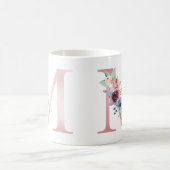 Floral Monogramm M Tasse (Mittel)