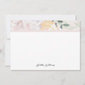 Floral Monogramm Mitteilungskarte (Vorderseite)