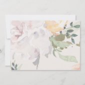 Floral Monogramm Mitteilungskarte (Rückseite)