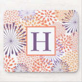 Floral Monogramm Mousepad (Vorne)
