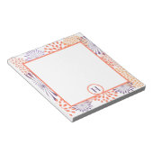 Floral Monogramm Notizblock (angewinkelt)