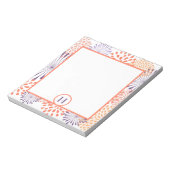 Floral Monogramm Notizblock (Rotiert)