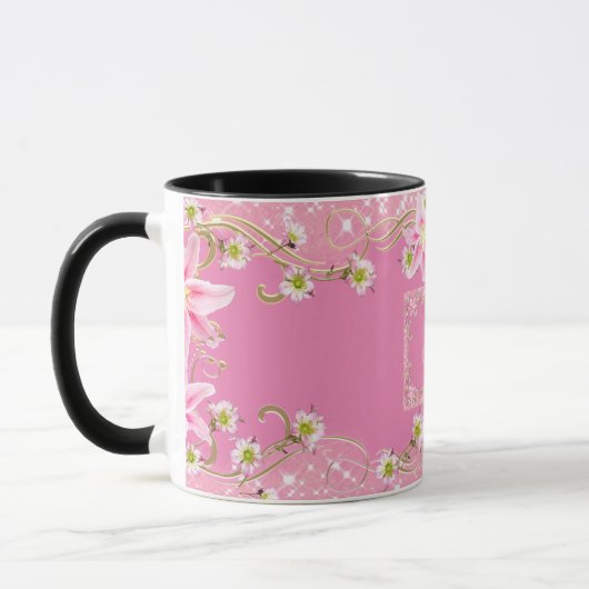Floral Monogramm-Rose Tasse (Links)