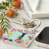 Floral Monogramm Schlüsselanhänger (Vorderseite rechts)