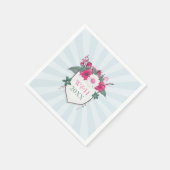 Floral-Monogramm Serviette (Ecke)