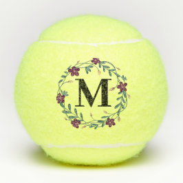 Floral Monogramm Tennisbälle